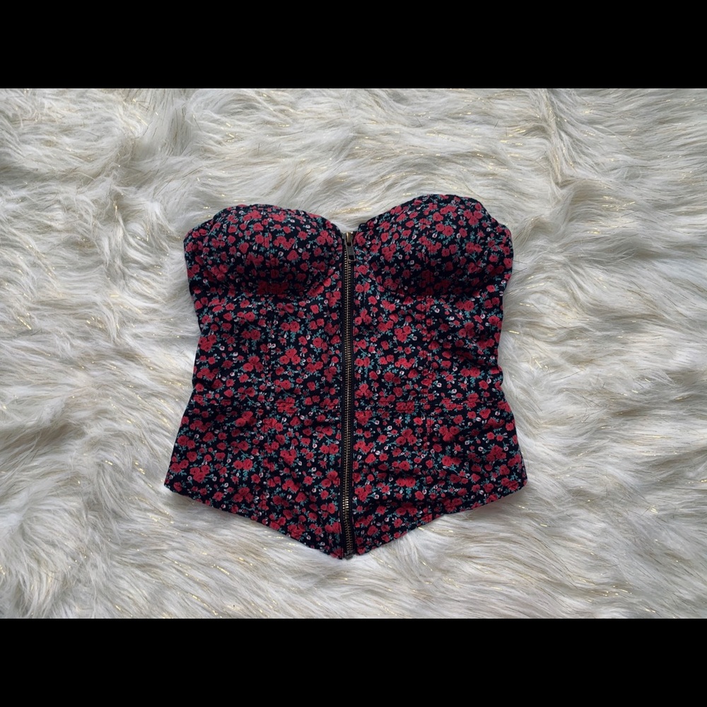 jessica simpson floral corset